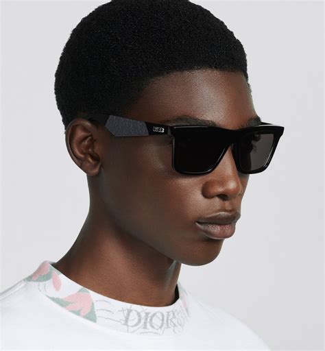 dior s1l|DiorB27 S1I Black Rectangular Sunglasses .